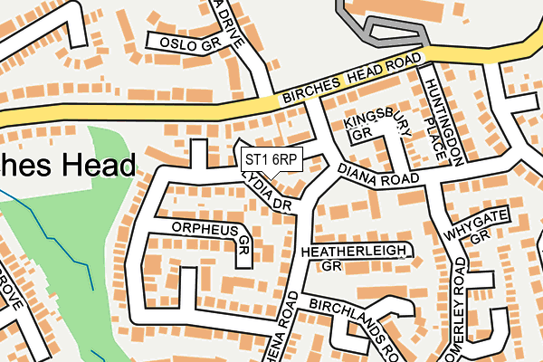 ST1 6RP map - OS OpenMap – Local (Ordnance Survey) ST1 6RP map - OS OpenMap – Local (Ordnance Survey)