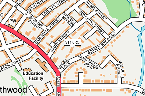 ST1 6RQ map - OS OpenMap – Local (Ordnance Survey) ST1 6RQ map - OS OpenMap – Local (Ordnance Survey)