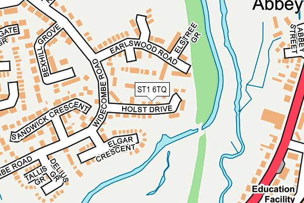 ST1 6TQ map - OS OpenMap – Local (Ordnance Survey) ST1 6TQ map - OS OpenMap – Local (Ordnance Survey)