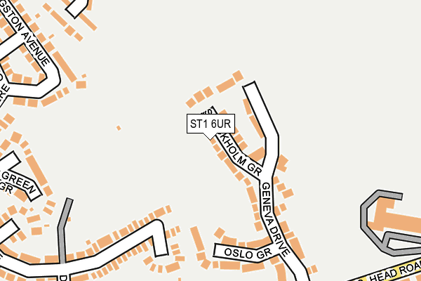 ST1 6UR map - OS OpenMap – Local (Ordnance Survey) ST1 6UR map - OS OpenMap – Local (Ordnance Survey)