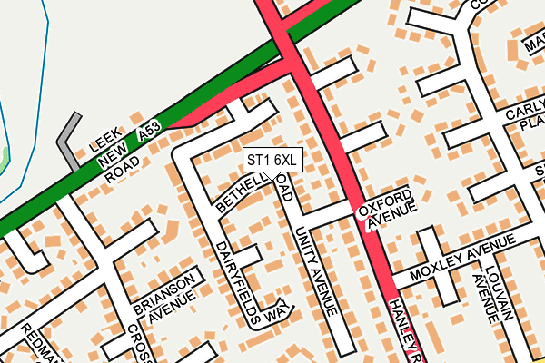 ST1 6XL map - OS OpenMap – Local (Ordnance Survey) ST1 6XL map - OS OpenMap – Local (Ordnance Survey)