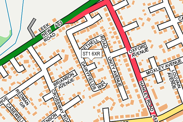 ST1 6XR map - OS OpenMap – Local (Ordnance Survey) ST1 6XR map - OS OpenMap – Local (Ordnance Survey)