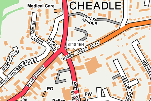 ST10 1BH map - OS OpenMap – Local (Ordnance Survey) ST10 1BH map - OS OpenMap – Local (Ordnance Survey)