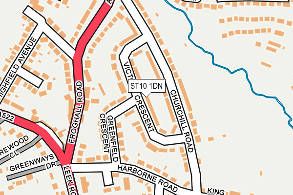 ST10 1DN map - OS OpenMap – Local (Ordnance Survey) ST10 1DN map - OS OpenMap – Local (Ordnance Survey)
