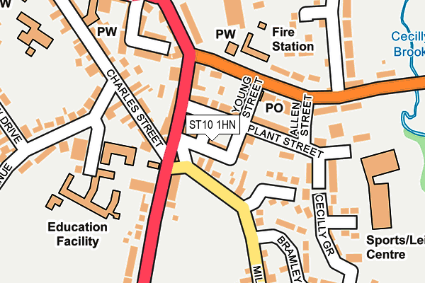 ST10 1HN map - OS OpenMap – Local (Ordnance Survey) ST10 1HN map - OS OpenMap – Local (Ordnance Survey)