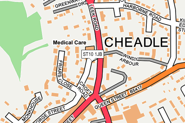 ST10 1JB map - OS OpenMap – Local (Ordnance Survey) ST10 1JB map - OS OpenMap – Local (Ordnance Survey)