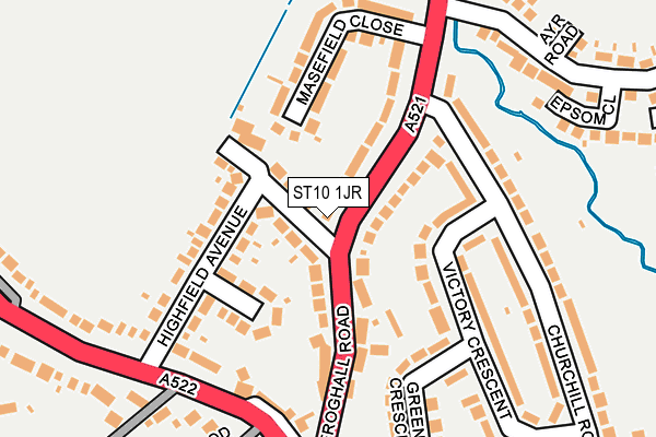 ST10 1JR map - OS OpenMap – Local (Ordnance Survey) ST10 1JR map - OS OpenMap – Local (Ordnance Survey)