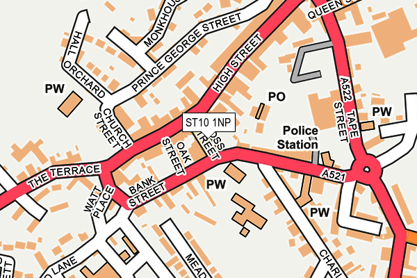 ST10 1NP map - OS OpenMap – Local (Ordnance Survey) ST10 1NP map - OS OpenMap – Local (Ordnance Survey)