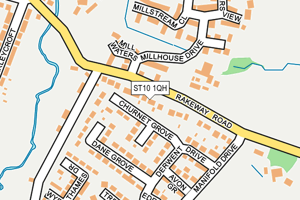 ST10 1QH map - OS OpenMap – Local (Ordnance Survey) ST10 1QH map - OS OpenMap – Local (Ordnance Survey)