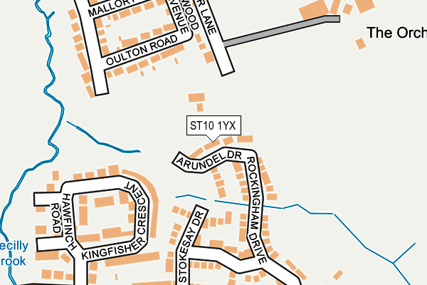 ST10 1YX map - OS OpenMap – Local (Ordnance Survey) ST10 1YX map - OS OpenMap – Local (Ordnance Survey)