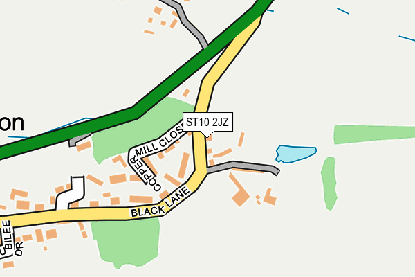ST10 2JZ map - OS OpenMap – Local (Ordnance Survey) ST10 2JZ map - OS OpenMap – Local (Ordnance Survey)