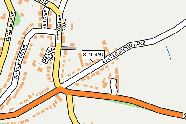 ST10 4AU map - OS OpenMap – Local (Ordnance Survey) ST10 4AU map - OS OpenMap – Local (Ordnance Survey)