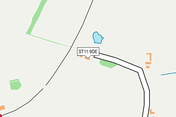 ST11 9DE map - OS OpenMap – Local (Ordnance Survey) ST11 9DE map - OS OpenMap – Local (Ordnance Survey)
