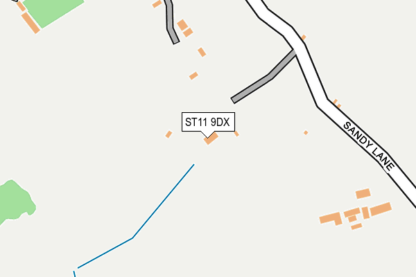 ST11 9DX map - OS OpenMap – Local (Ordnance Survey) ST11 9DX map - OS OpenMap – Local (Ordnance Survey)