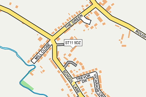 ST11 9DZ map - OS OpenMap – Local (Ordnance Survey) ST11 9DZ map - OS OpenMap – Local (Ordnance Survey)