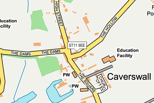 ST11 9EE map - OS OpenMap – Local (Ordnance Survey) ST11 9EE map - OS OpenMap – Local (Ordnance Survey)