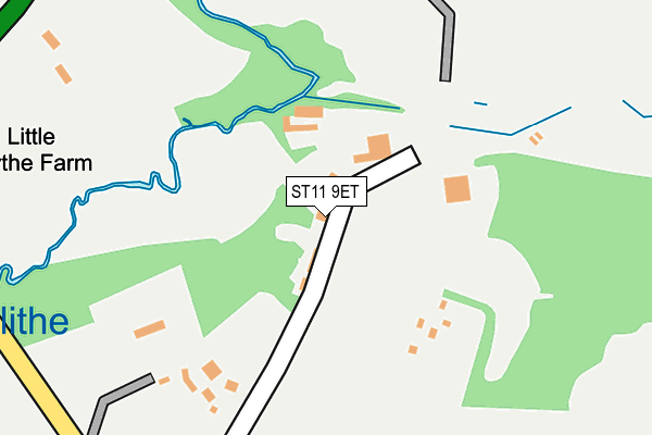 ST11 9ET map - OS OpenMap – Local (Ordnance Survey) ST11 9ET map - OS OpenMap – Local (Ordnance Survey)