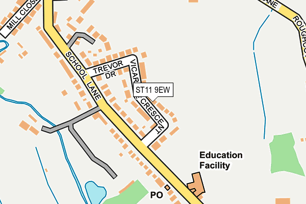 ST11 9EW map - OS OpenMap – Local (Ordnance Survey) ST11 9EW map - OS OpenMap – Local (Ordnance Survey)