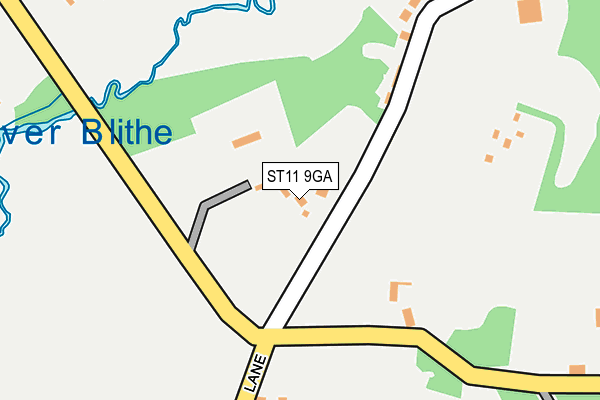 ST11 9GA map - OS OpenMap – Local (Ordnance Survey) ST11 9GA map - OS OpenMap – Local (Ordnance Survey)