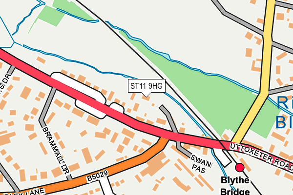 ST11 9HG map - OS OpenMap – Local (Ordnance Survey) ST11 9HG map - OS OpenMap – Local (Ordnance Survey)