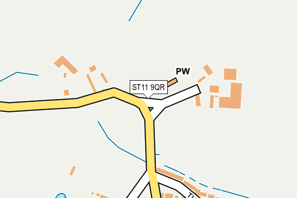 ST11 9QR map - OS OpenMap – Local (Ordnance Survey) ST11 9QR map - OS OpenMap – Local (Ordnance Survey)