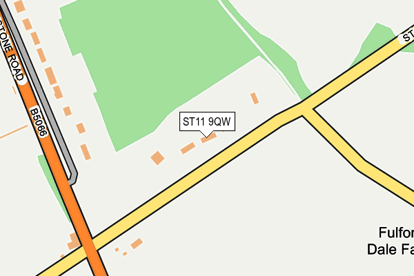 ST11 9QW map - OS OpenMap – Local (Ordnance Survey) ST11 9QW map - OS OpenMap – Local (Ordnance Survey)