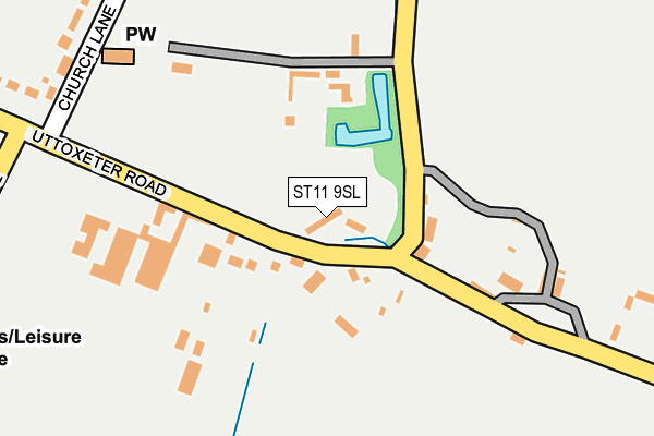 ST11 9SL map - OS OpenMap – Local (Ordnance Survey) ST11 9SL map - OS OpenMap – Local (Ordnance Survey)
