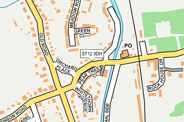 ST12 9DH map - OS OpenMap – Local (Ordnance Survey) ST12 9DH map - OS OpenMap – Local (Ordnance Survey)