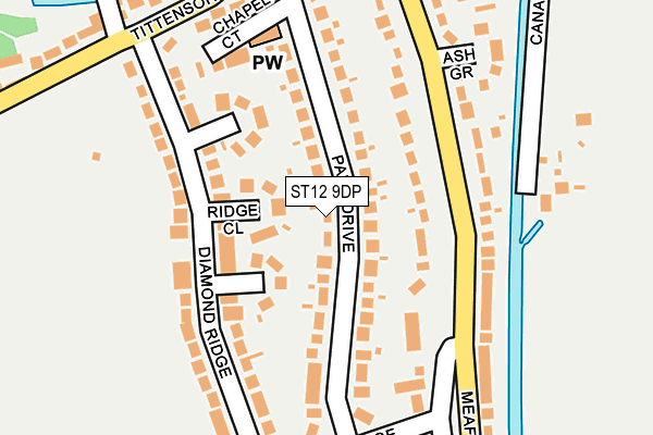 ST12 9DP map - OS OpenMap – Local (Ordnance Survey) ST12 9DP map - OS OpenMap – Local (Ordnance Survey)