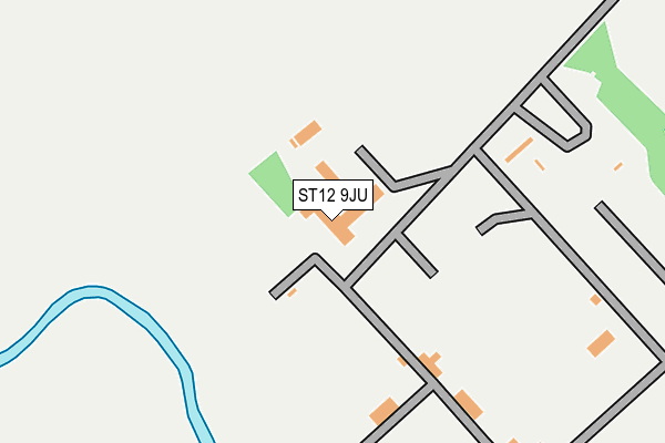 ST12 9JU map - OS OpenMap – Local (Ordnance Survey) ST12 9JU map - OS OpenMap – Local (Ordnance Survey)