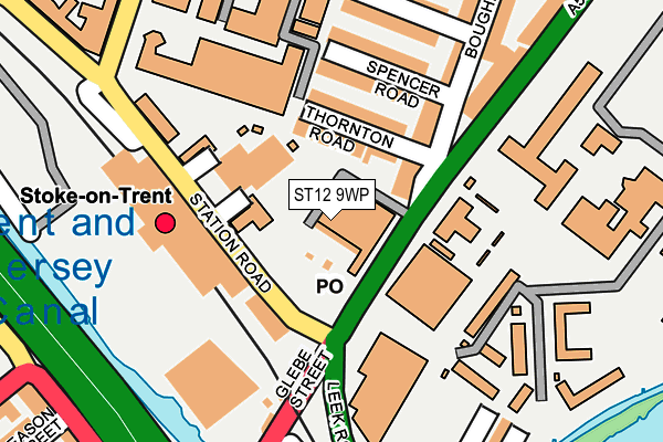 ST12 9WP map - OS OpenMap – Local (Ordnance Survey) ST12 9WP map - OS OpenMap – Local (Ordnance Survey)