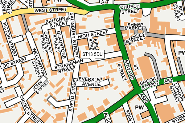 ST13 5DU map - OS OpenMap – Local (Ordnance Survey) ST13 5DU map - OS OpenMap – Local (Ordnance Survey)