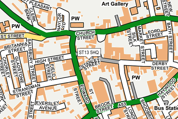 ST13 5HQ map - OS OpenMap – Local (Ordnance Survey) ST13 5HQ map - OS OpenMap – Local (Ordnance Survey)