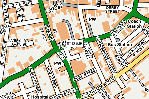 ST13 5JE map - OS OpenMap – Local (Ordnance Survey) ST13 5JE map - OS OpenMap – Local (Ordnance Survey)