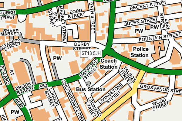 ST13 5JH map - OS OpenMap – Local (Ordnance Survey) ST13 5JH map - OS OpenMap – Local (Ordnance Survey)