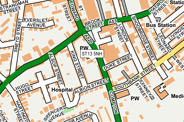ST13 5NH map - OS OpenMap – Local (Ordnance Survey) ST13 5NH map - OS OpenMap – Local (Ordnance Survey)