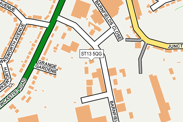 ST13 5QG map - OS OpenMap – Local (Ordnance Survey)