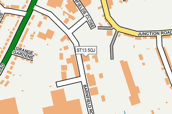 ST13 5QJ map - OS OpenMap – Local (Ordnance Survey) ST13 5QJ map - OS OpenMap – Local (Ordnance Survey)