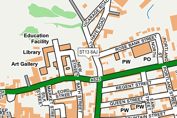 ST13 6AJ map - OS OpenMap – Local (Ordnance Survey) ST13 6AJ map - OS OpenMap – Local (Ordnance Survey)