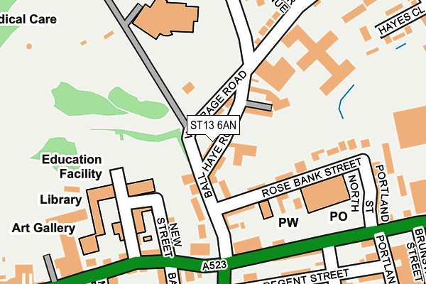 ST13 6AN map - OS OpenMap – Local (Ordnance Survey) ST13 6AN map - OS OpenMap – Local (Ordnance Survey)