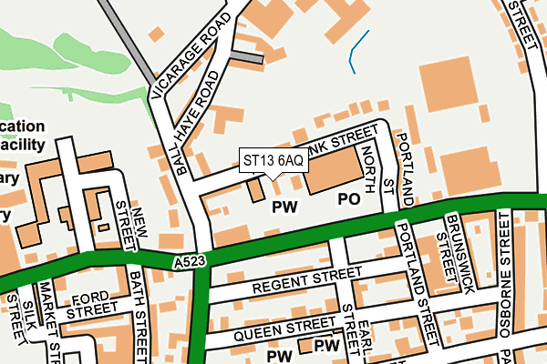 ST13 6AQ map - OS OpenMap – Local (Ordnance Survey) ST13 6AQ map - OS OpenMap – Local (Ordnance Survey)