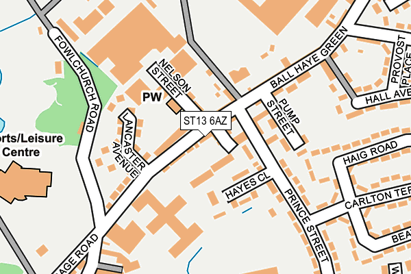 ST13 6AZ map - OS OpenMap – Local (Ordnance Survey) ST13 6AZ map - OS OpenMap – Local (Ordnance Survey)