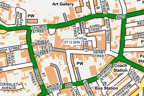 ST13 6HN map - OS OpenMap – Local (Ordnance Survey) ST13 6HN map - OS OpenMap – Local (Ordnance Survey)