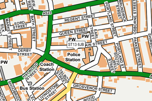 ST13 6JB map - OS OpenMap – Local (Ordnance Survey) ST13 6JB map - OS OpenMap – Local (Ordnance Survey)