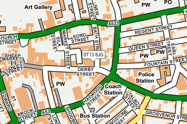 ST13 6JG map - OS OpenMap – Local (Ordnance Survey) ST13 6JG map - OS OpenMap – Local (Ordnance Survey)