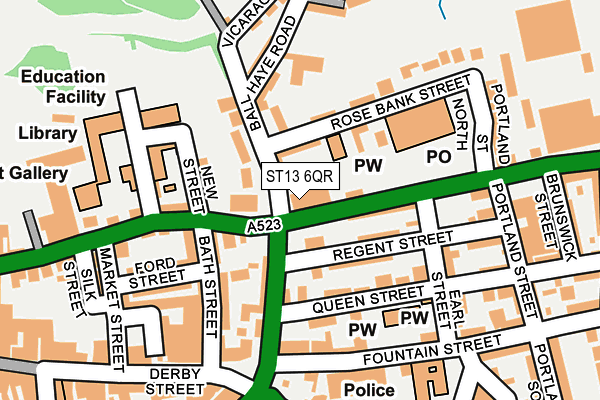 ST13 6QR map - OS OpenMap – Local (Ordnance Survey) ST13 6QR map - OS OpenMap – Local (Ordnance Survey)