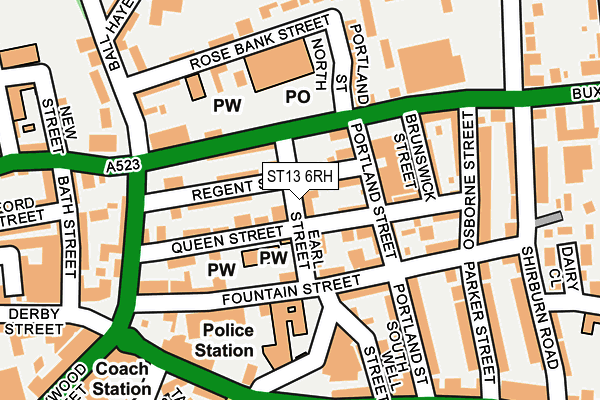 ST13 6RH map - OS OpenMap – Local (Ordnance Survey) ST13 6RH map - OS OpenMap – Local (Ordnance Survey)