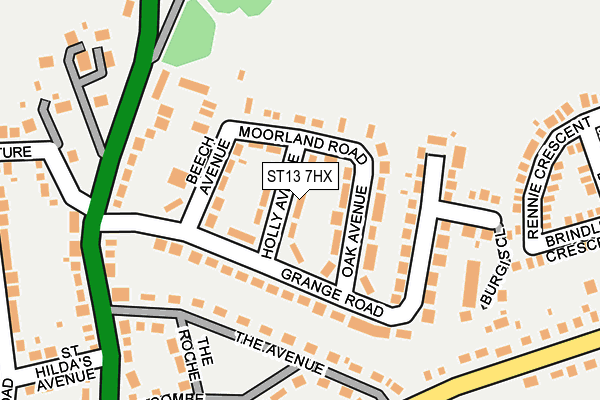 ST13 7HX map - OS OpenMap – Local (Ordnance Survey) ST13 7HX map - OS OpenMap – Local (Ordnance Survey)