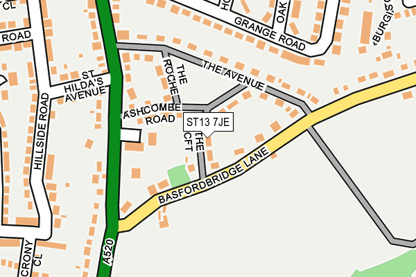 ST13 7JE map - OS OpenMap – Local (Ordnance Survey) ST13 7JE map - OS OpenMap – Local (Ordnance Survey)