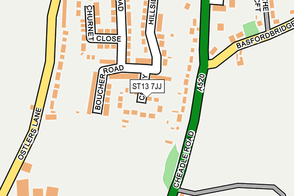 ST13 7JJ map - OS OpenMap – Local (Ordnance Survey) ST13 7JJ map - OS OpenMap – Local (Ordnance Survey)